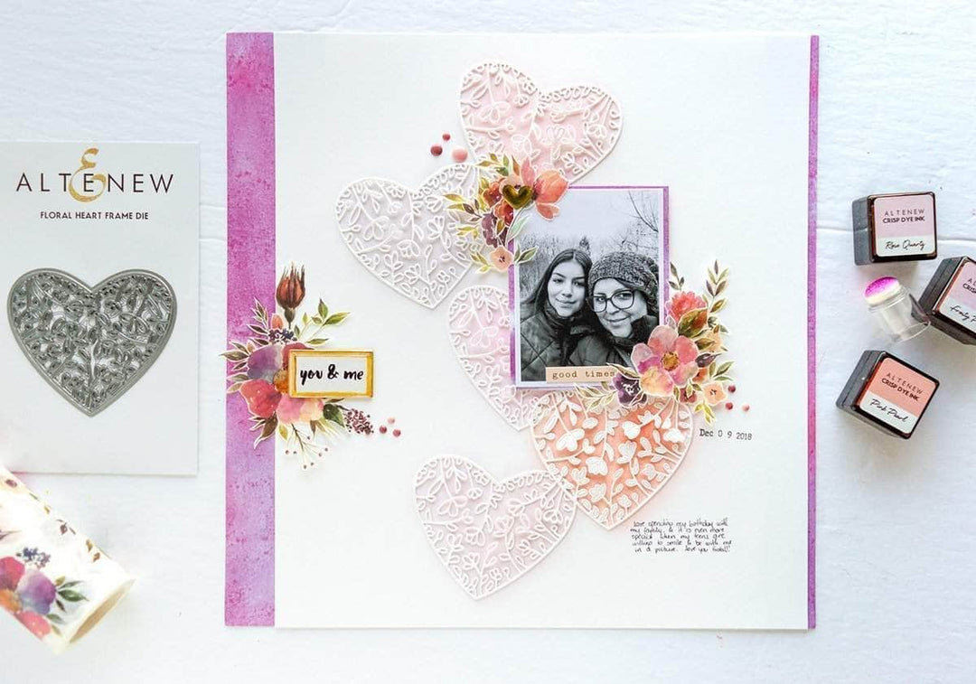 Part A-Glitz Art Craft Co.,LTD Dies Floral Heart Frame Die
