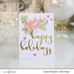 Part A-Glitz Art Craft Co.,LTD Dies Happy Holidays Script Die Set