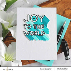Part A-Glitz Art Craft Co.,LTD Dies Joy to the World Typography Die Set