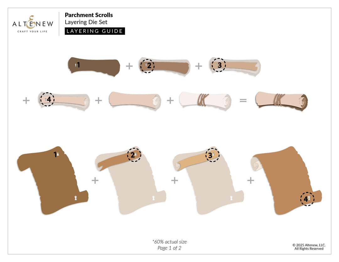 Parchment Scrolls Layering Die Set