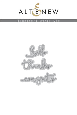 Part A-Glitz Art Craft Co.,LTD Dies Signature Words Die Set