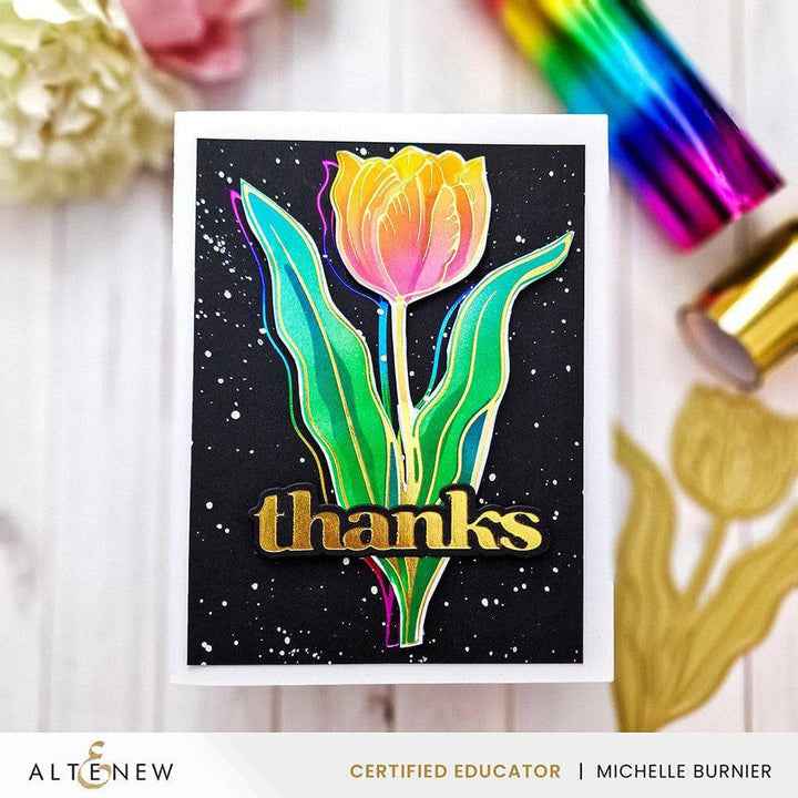 Part A-Glitz Art Craft Co.,LTD Dies Spark Joy: Blushing Tulip Add-On Die