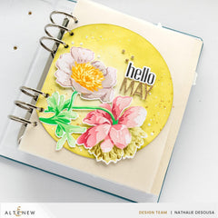 Stencil Art: White Cap Peonies Add-On Die