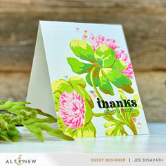 Stencil Art: White Cap Peonies Add-On Die