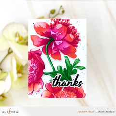 Stencil Art: White Cap Peonies Add-On Die