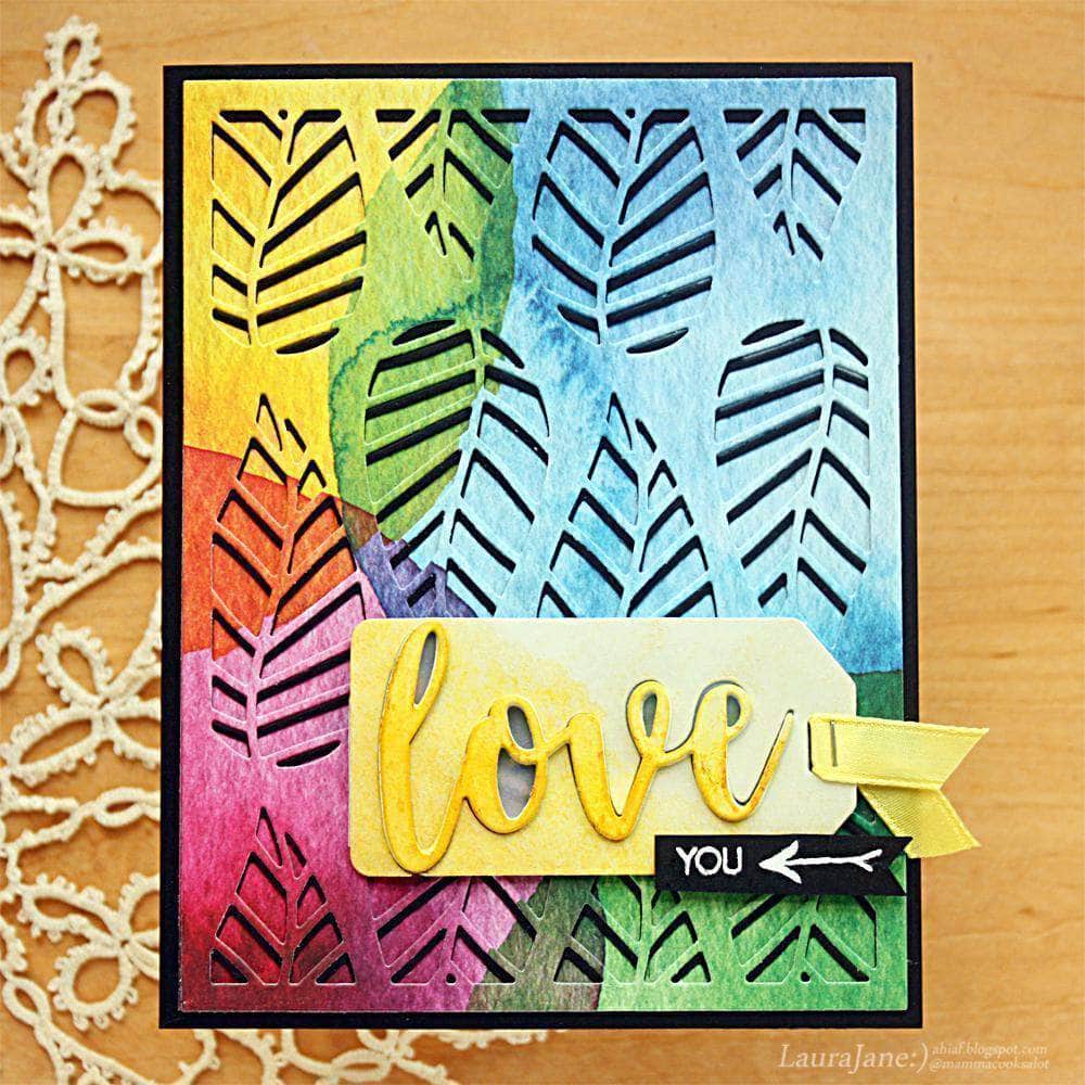 Part A-Glitz Art Craft Co.,LTD Dies Striped Leaf Cover Die