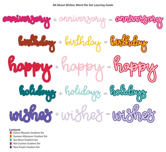 Part A-Glitz Art Craft Co.,LTD Dies All About Wishes Word Die Set