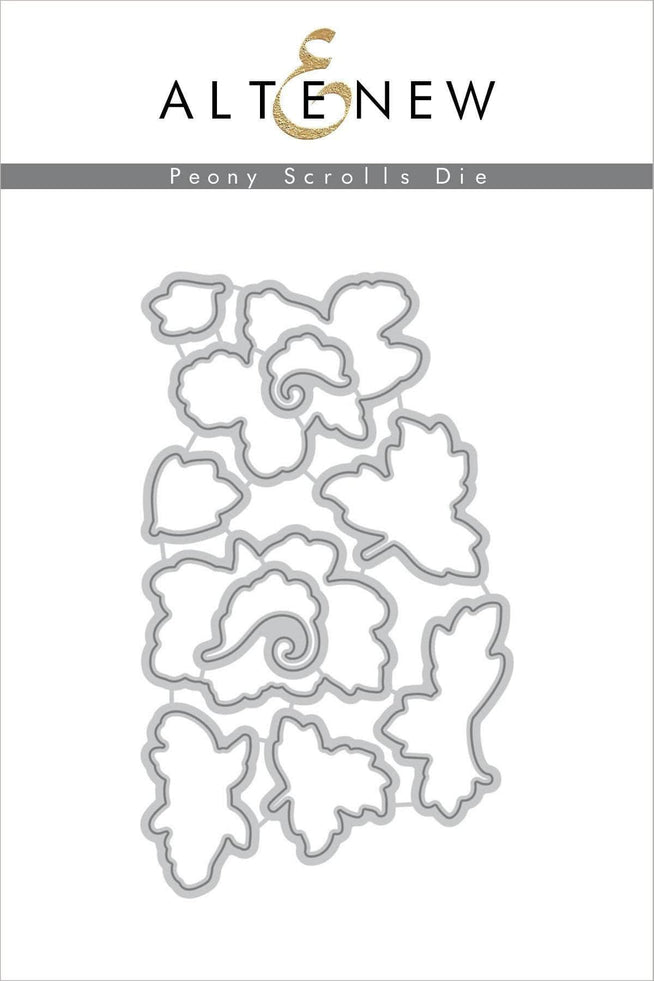 Part A-Glitz Art Craft Co.,LTD Dies Peony Scrolls Die Set