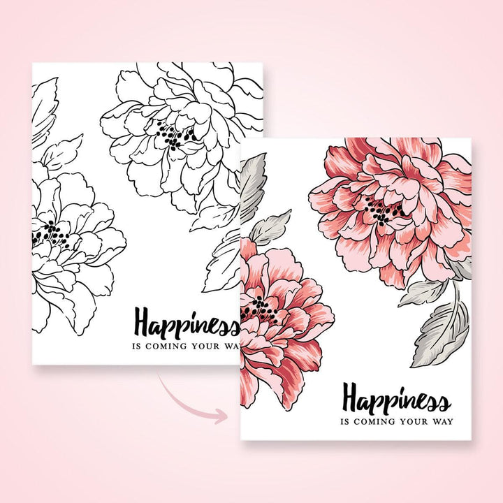 55Printing.com Digital Downloads Color Some Blooms (FREE Coloring Pages)