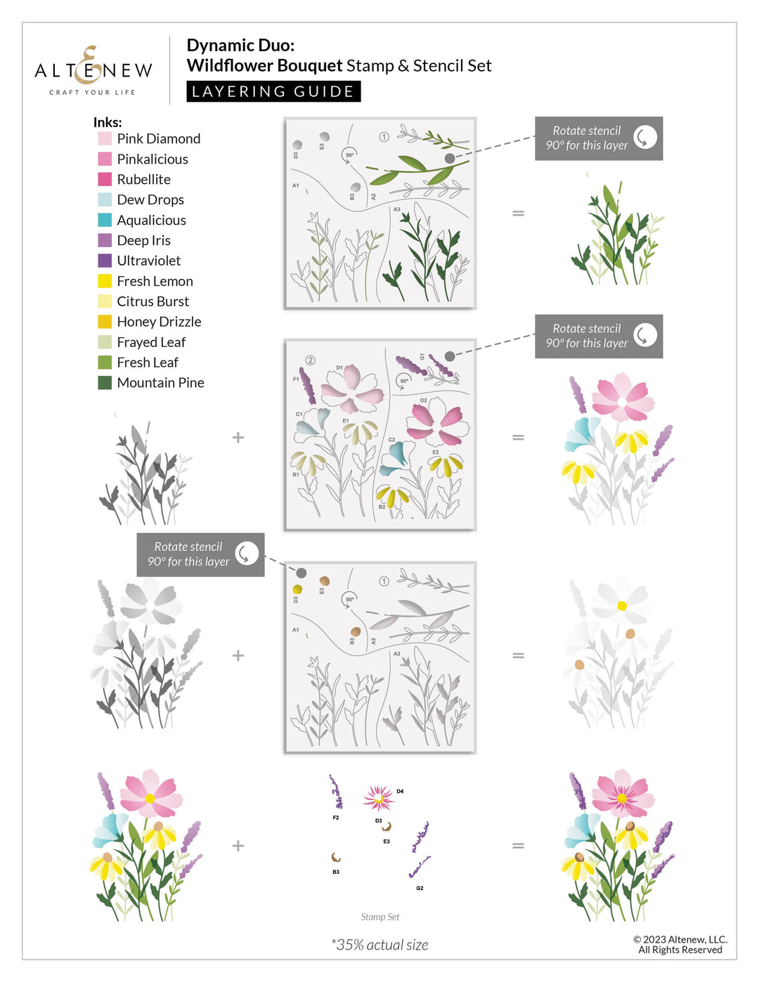 Altenew Dynamic Duo Bundle Dynamic Duo: Wildflower Bouquet & Add-on Die Bundle