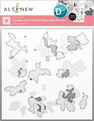 Dynamic Duo: Playful Watercolor Flowers