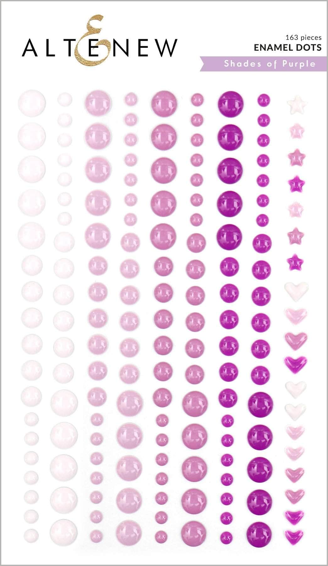 Chinesecrafts Embellishments Shades of Purple Enamel Dots