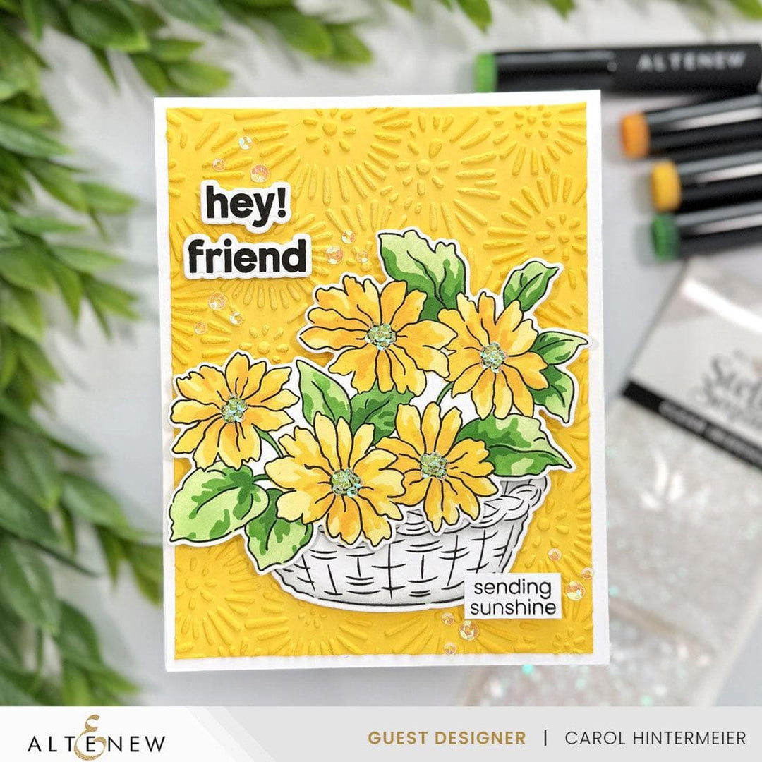 Batik Blooms 3D Embossing Folder
