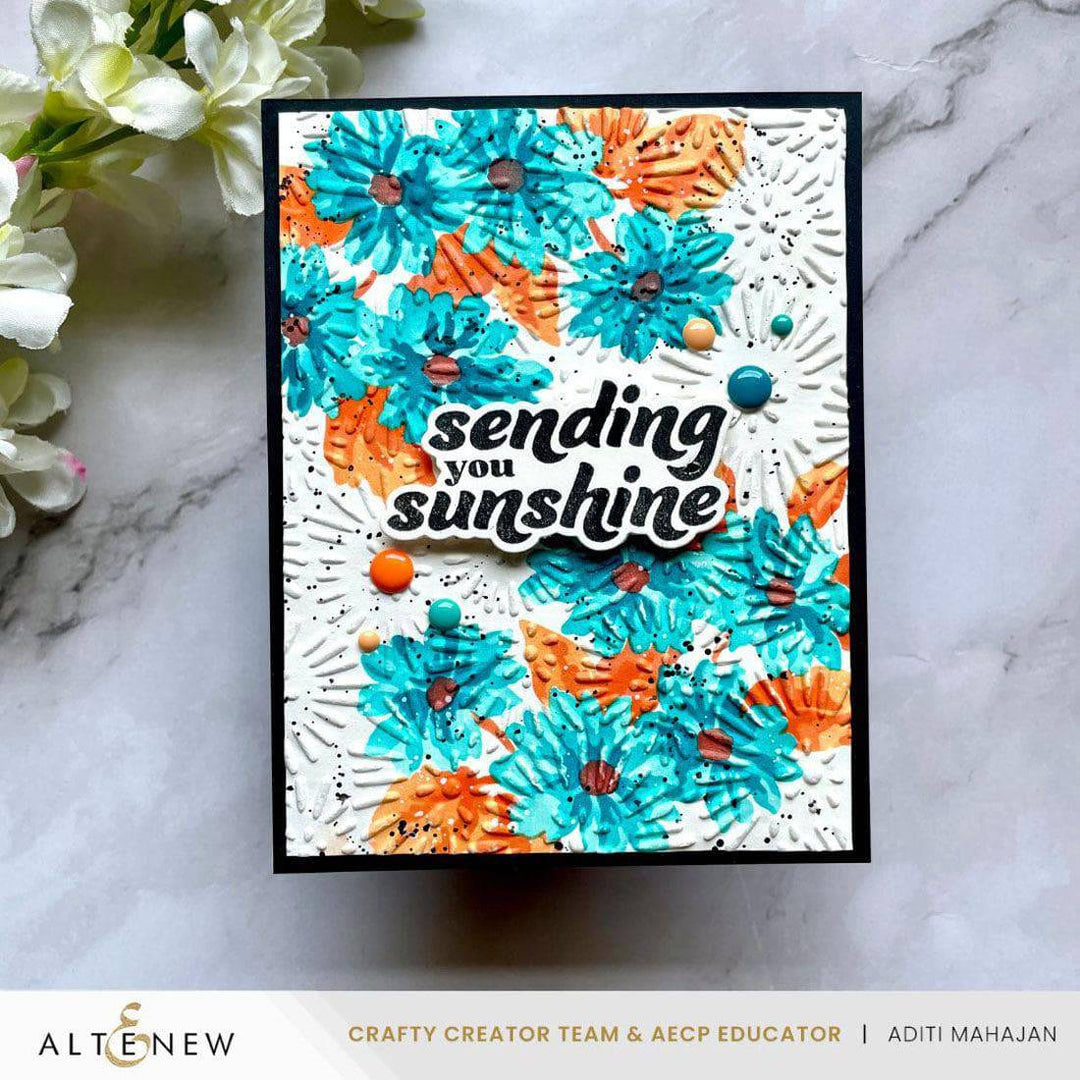 Batik Blooms 3D Embossing Folder