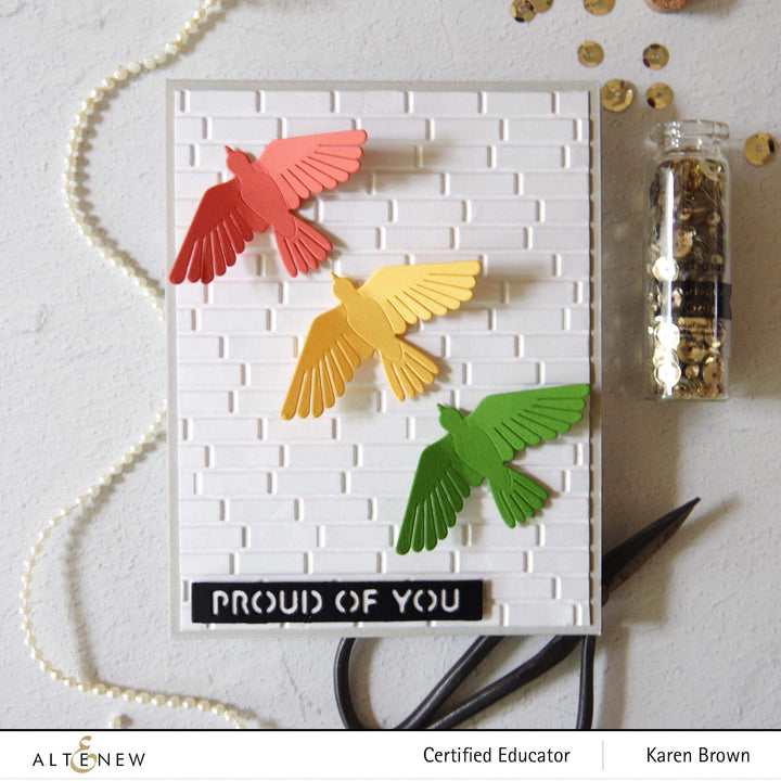 Part A-Glitz Art Craft Co.,LTD Embossing Folder Brick Wall 3D Embossing Folder