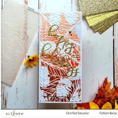 Part A-Glitz Art Craft Co.,LTD Embossing Folder Classic Pinecones Slim 3D Embossing Folder