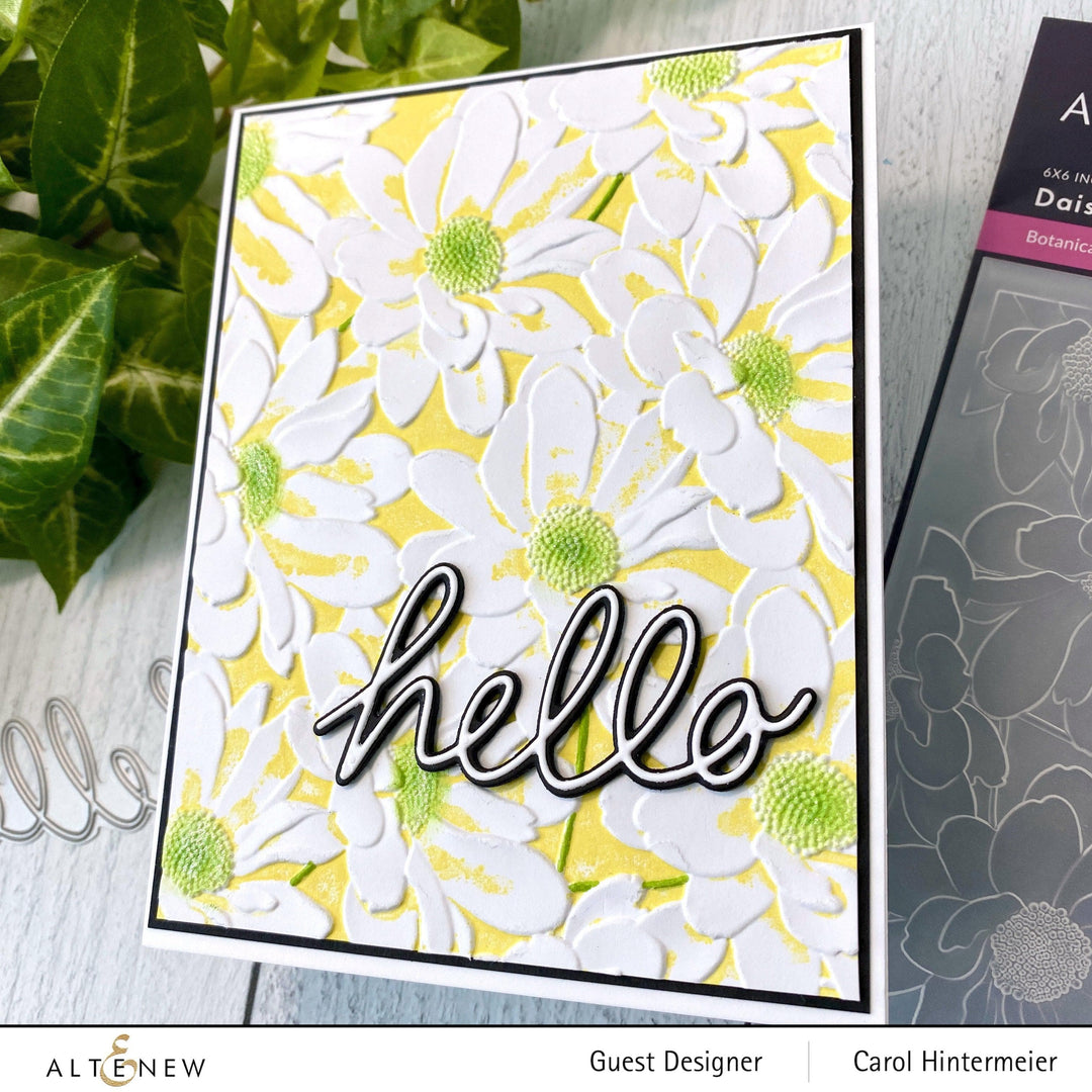 Part A-Glitz Art Craft Co.,LTD Embossing Folder Daisy Bed 3D Embossing Folder