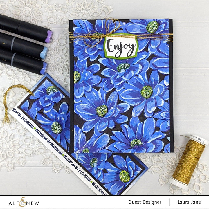 Part A-Glitz Art Craft Co.,LTD Embossing Folder Daisy Bed 3D Embossing Folder