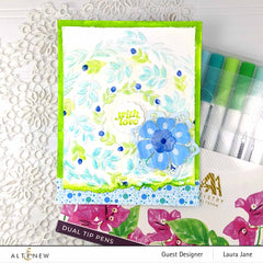 Part A-Glitz Art Craft Co.,LTD Embossing Folder Delicate Wreath 3D Embossing Folder