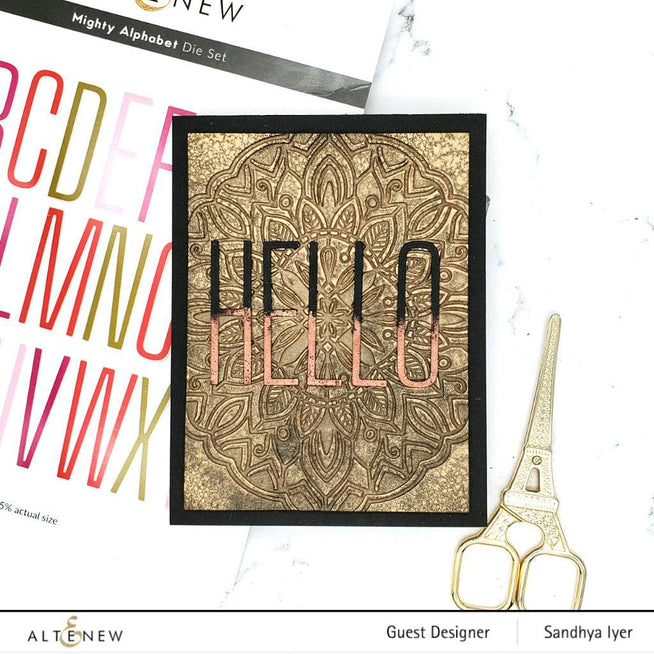 Part A-Glitz Art Craft Co.,LTD Embossing Folder Diamond Mandala 3D Embossing Folder
