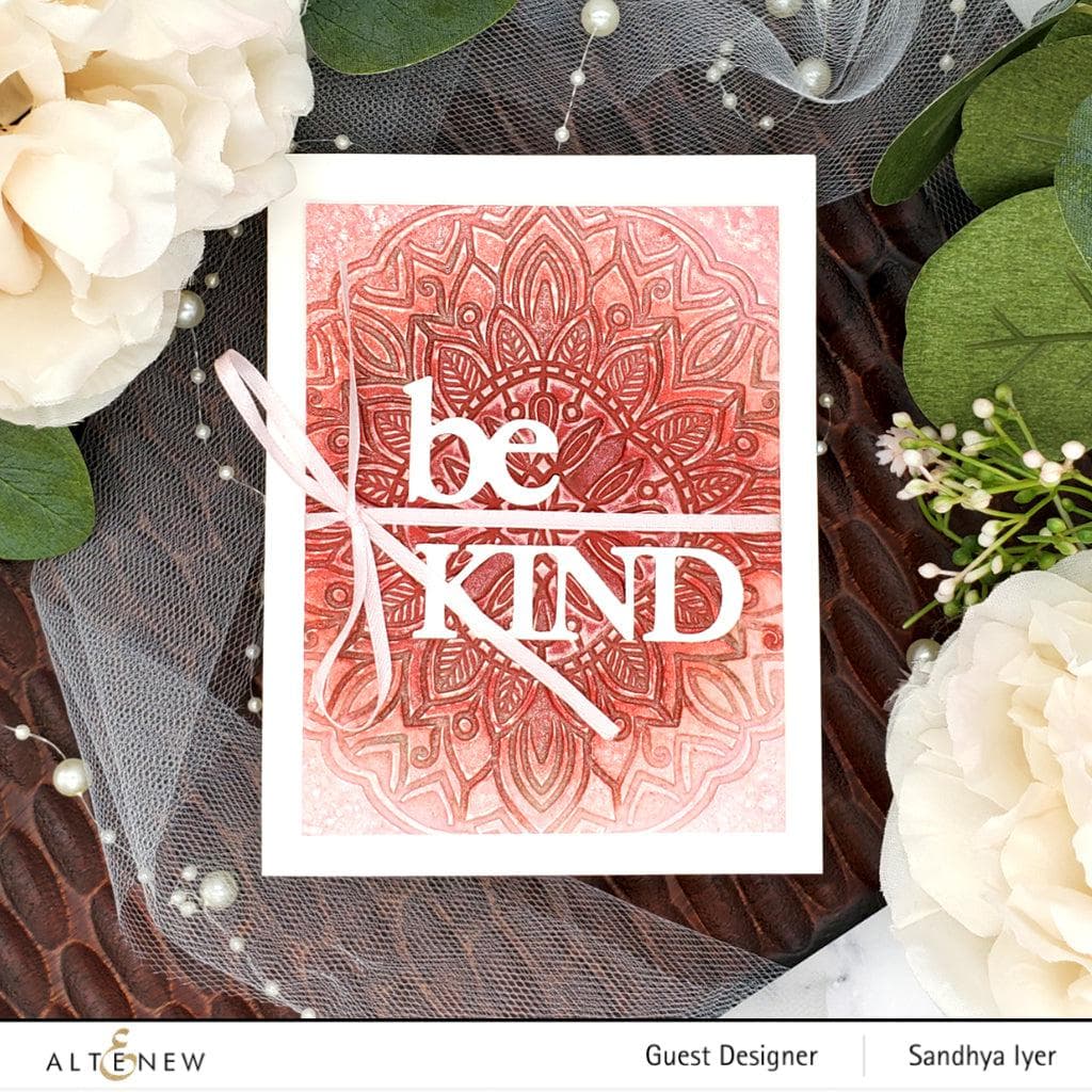 Part A-Glitz Art Craft Co.,LTD Embossing Folder Diamond Mandala 3D Embossing Folder