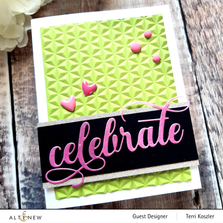 Part A-Glitz Art Craft Co.,LTD Embossing Folder Diamond Stars 3D Embossing Folder