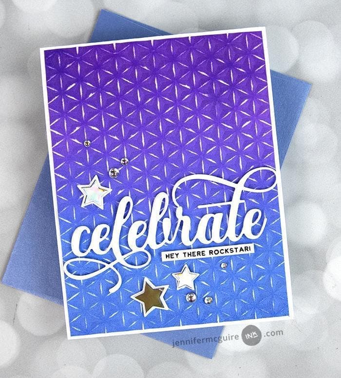 Part A-Glitz Art Craft Co.,LTD Embossing Folder Diamond Stars 3D Embossing Folder