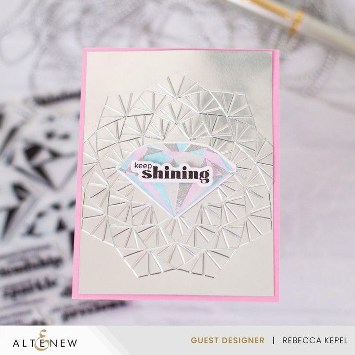Part A-Glitz Art Craft Co.,LTD Embossing Folder Faceted Frame 3D Embossing Folder
