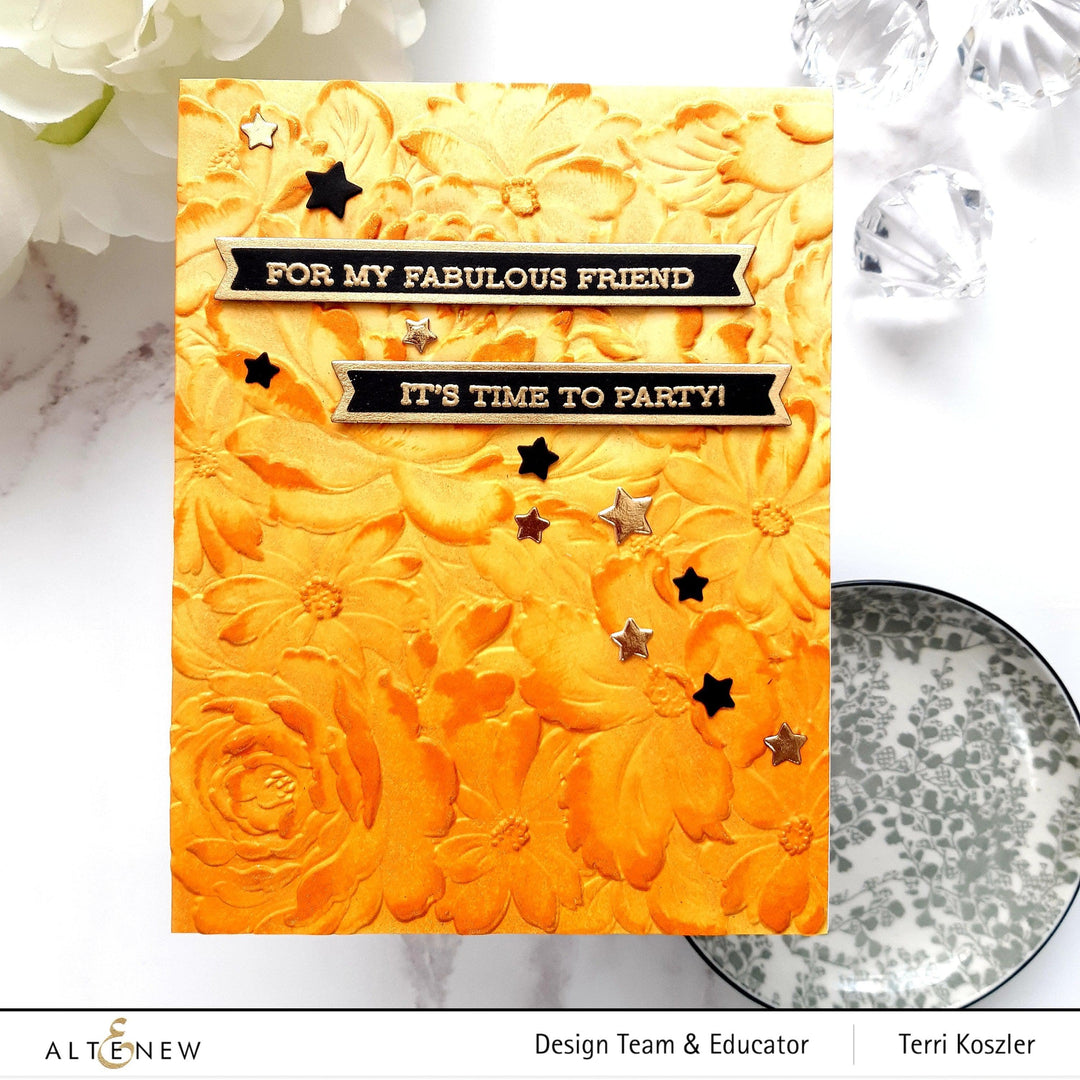 Part A-Glitz Art Craft Co.,LTD Embossing Folder Flower Bed 3D Embossing Folder