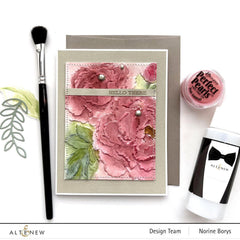 Part A-Glitz Art Craft Co.,LTD Embossing Folder Frilly Peonies 3D Embossing Folder