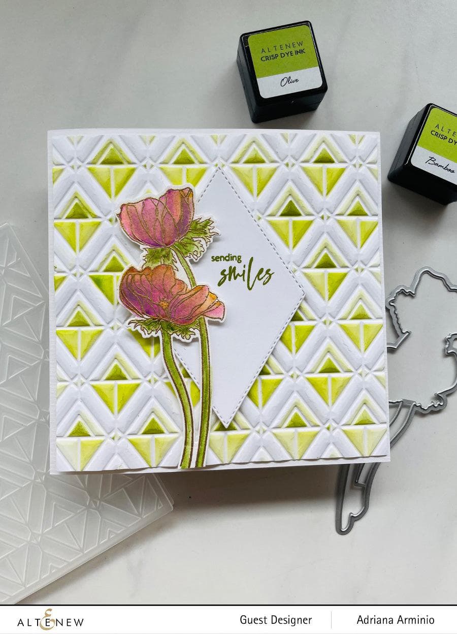 Part A-Glitz Art Craft Co.,LTD Embossing Folder Geo Triangles 3D Embossing Folder