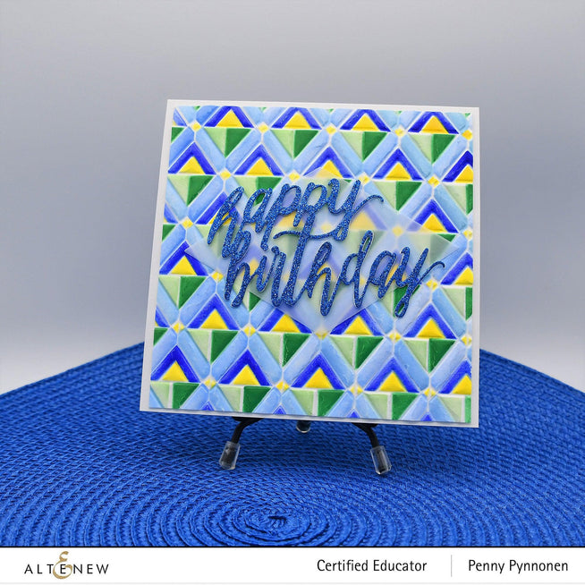 Part A-Glitz Art Craft Co.,LTD Embossing Folder Geo Triangles 3D Embossing Folder