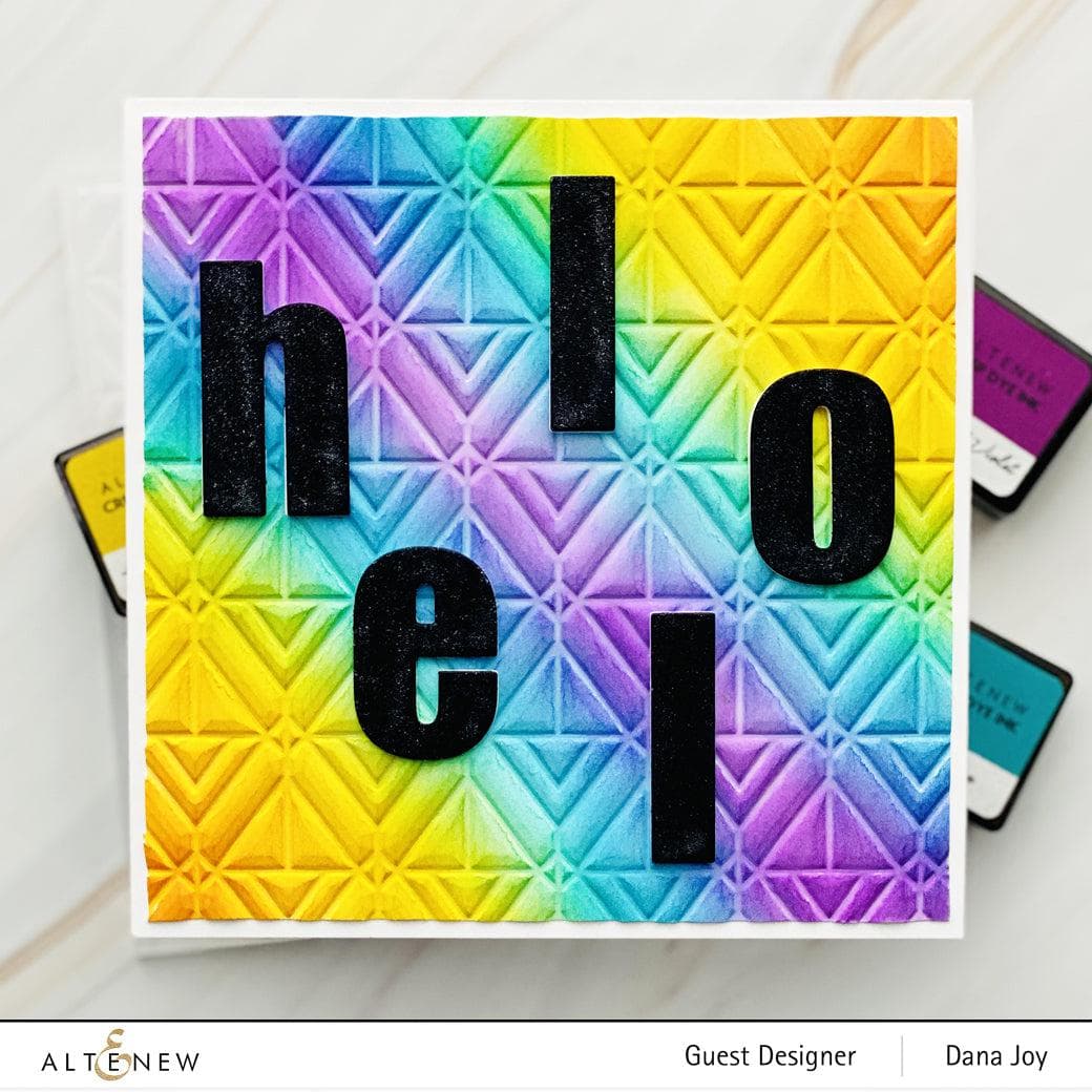 Part A-Glitz Art Craft Co.,LTD Embossing Folder Geo Triangles 3D Embossing Folder