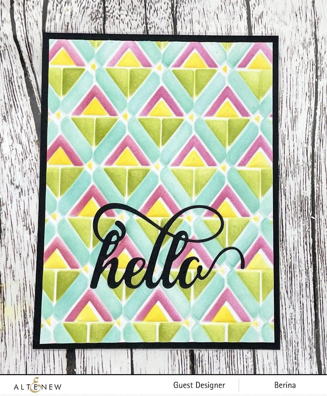 Part A-Glitz Art Craft Co.,LTD Embossing Folder Geo Triangles 3D Embossing Folder