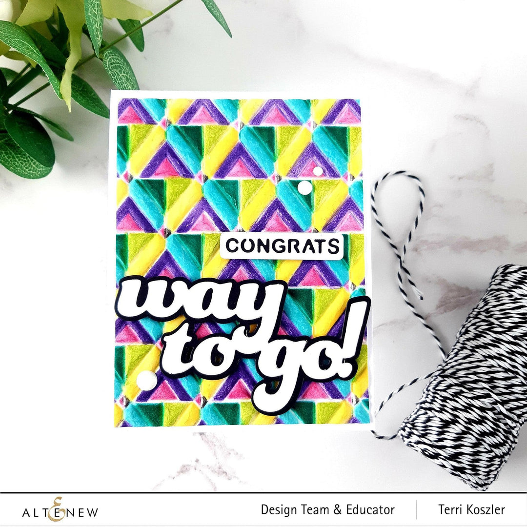 Part A-Glitz Art Craft Co.,LTD Embossing Folder Geo Triangles 3D Embossing Folder