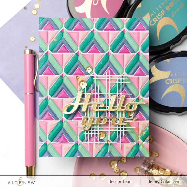 Part A-Glitz Art Craft Co.,LTD Embossing Folder Geo Triangles 3D Embossing Folder