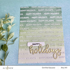 Part A-Glitz Art Craft Co.,LTD Embossing Folder Happy Holidays 3D Embossing Folder