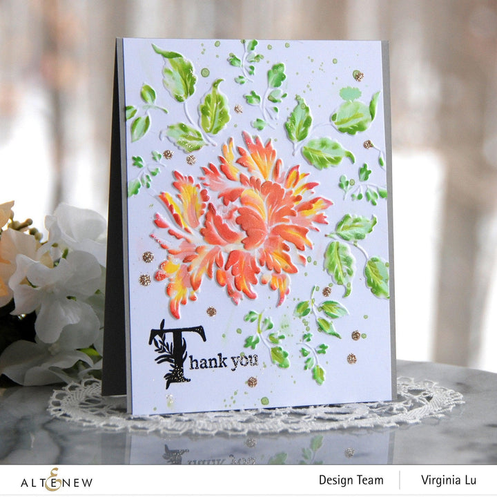 Part A-Glitz Art Craft Co.,LTD Embossing Folder Majestic Bloom 3D Embossing Folder