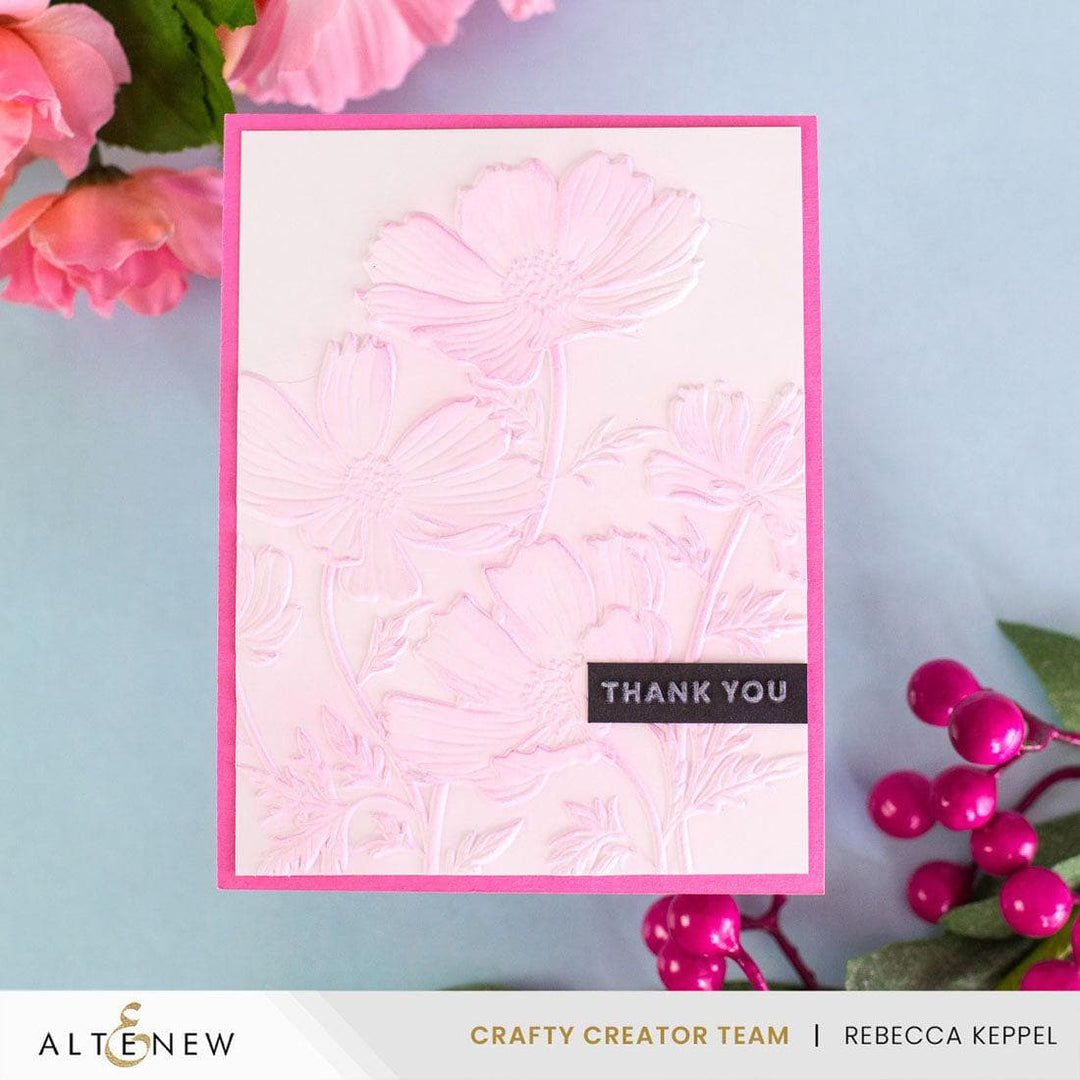 Mini Sentiments 3D Embossing folder