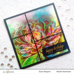 Part A-Glitz Art Craft Co.,LTD Embossing Folder Peony Sunshine 3D Embossing Folder