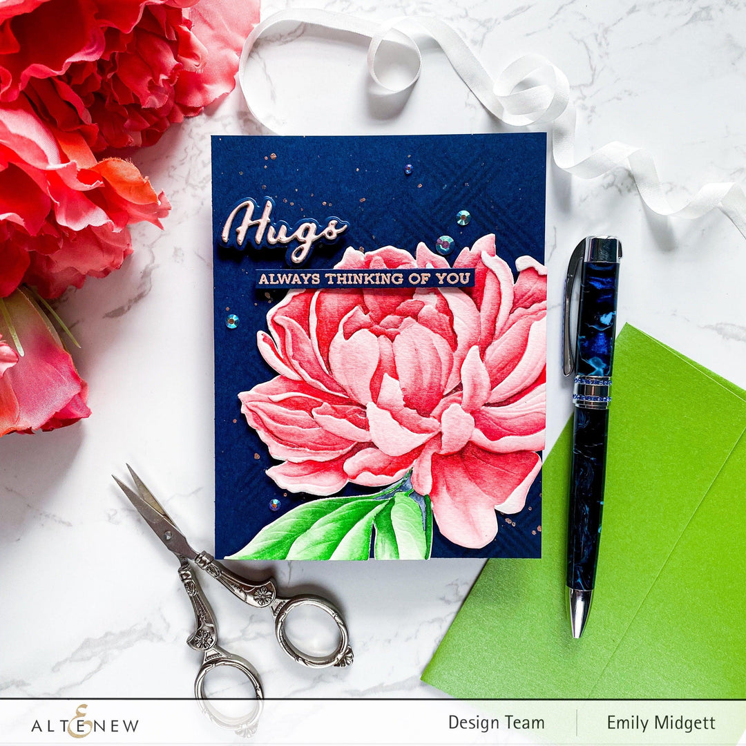 Part A-Glitz Art Craft Co.,LTD Embossing Folder Peony Sunshine 3D Embossing Folder
