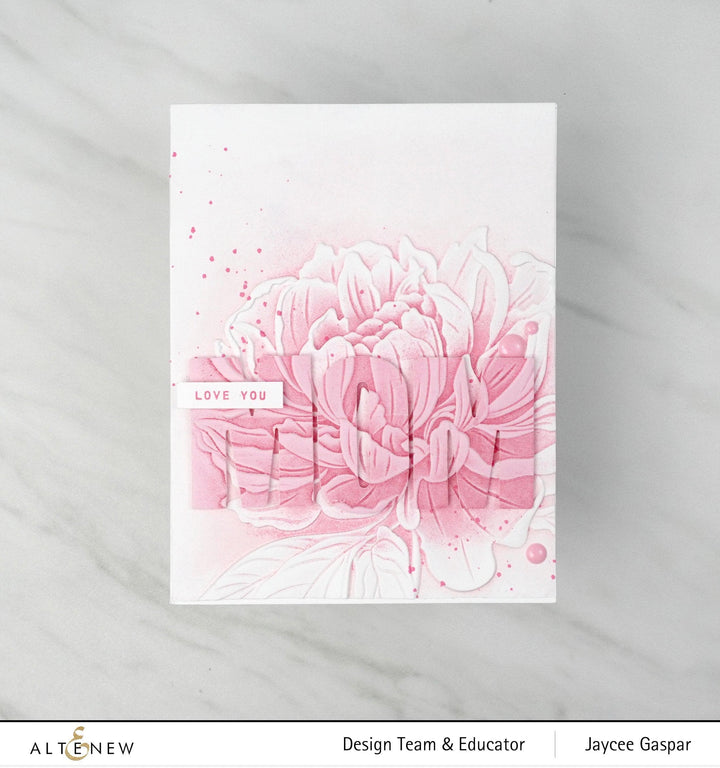 Part A-Glitz Art Craft Co.,LTD Embossing Folder Peony Sunshine 3D Embossing Folder