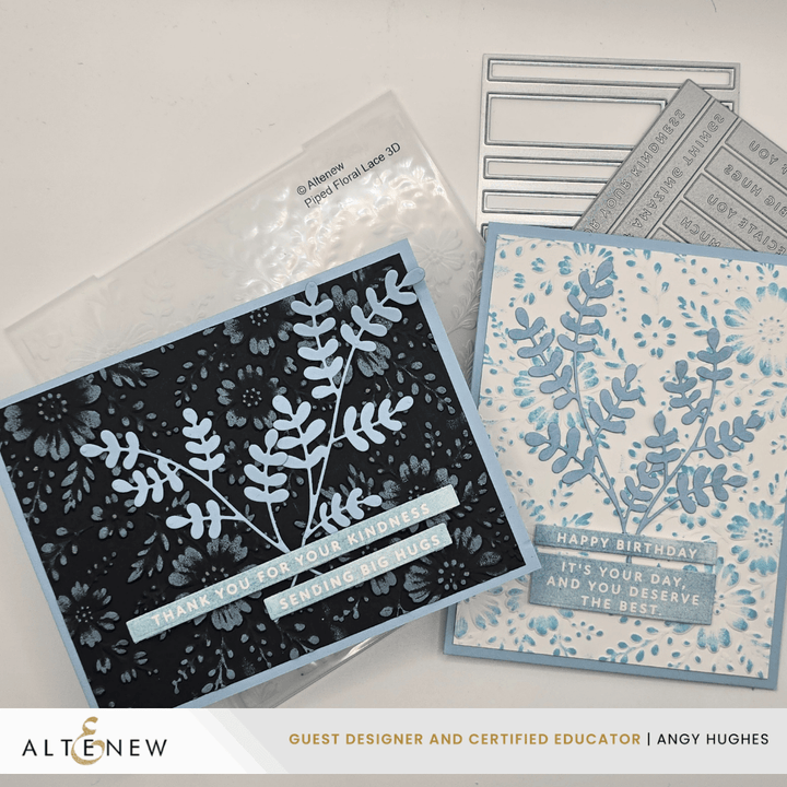Piped Floral Lace 3D Embossing Folder