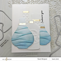 Part A-Glitz Art Craft Co.,LTD Embossing Folder Ribbon Waves 3D Embossing Folder