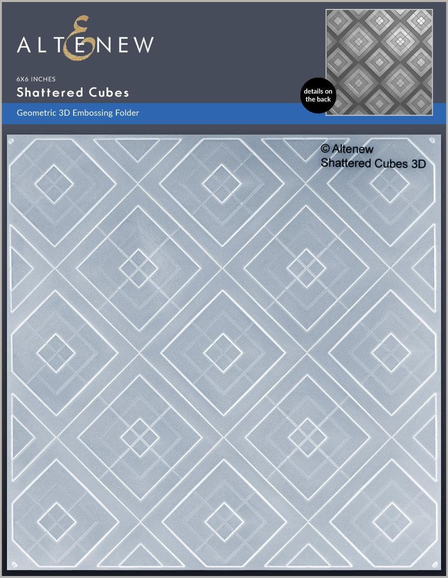 Part A-Glitz Art Craft Co.,LTD Embossing Folder Shattered Cubes 3D Embossing Folder