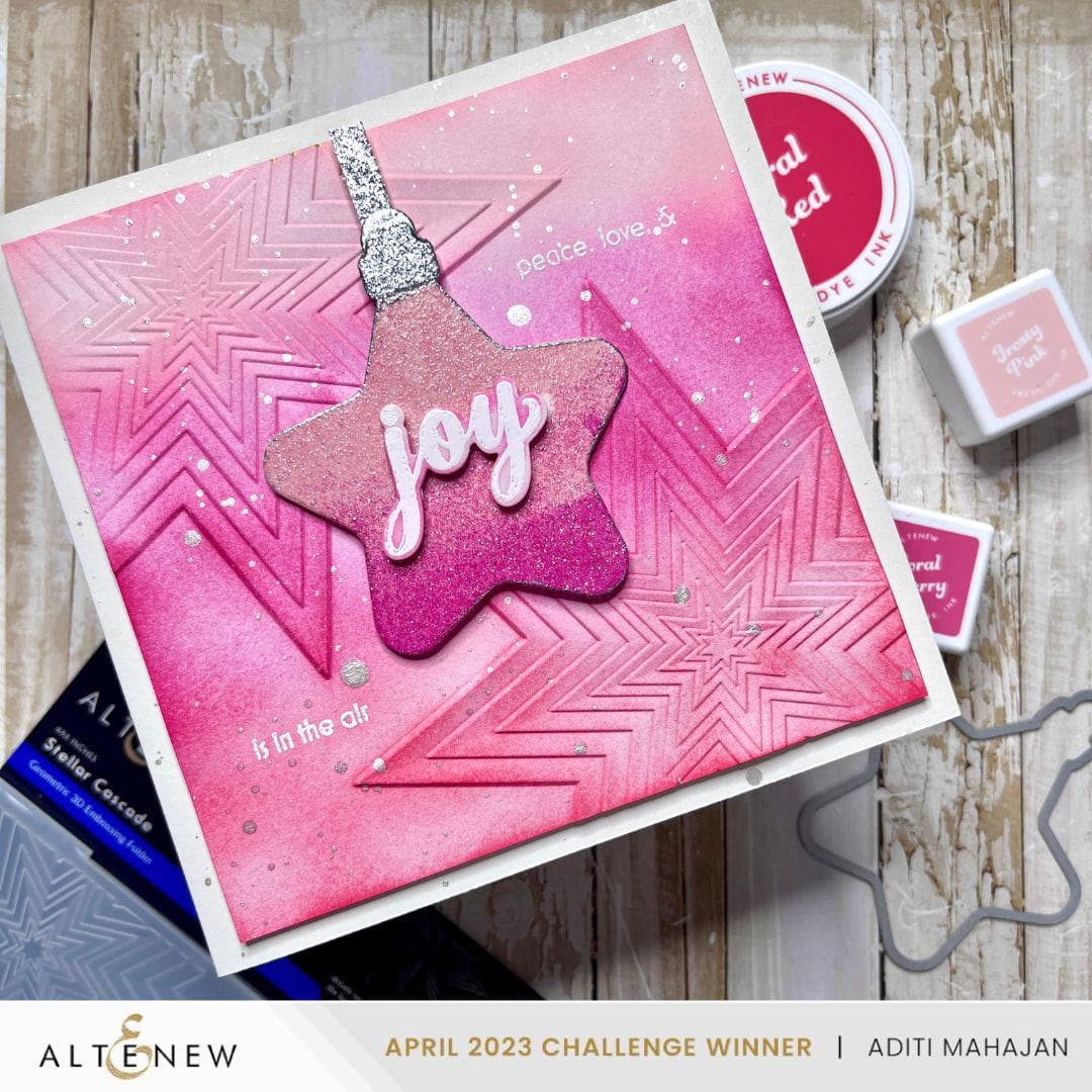 Part A-Glitz Art Craft Co.,LTD Embossing Folder Stellar Cascade 3D Embossing Folder