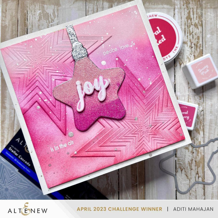 Part A-Glitz Art Craft Co.,LTD Embossing Folder Stellar Cascade 3D Embossing Folder
