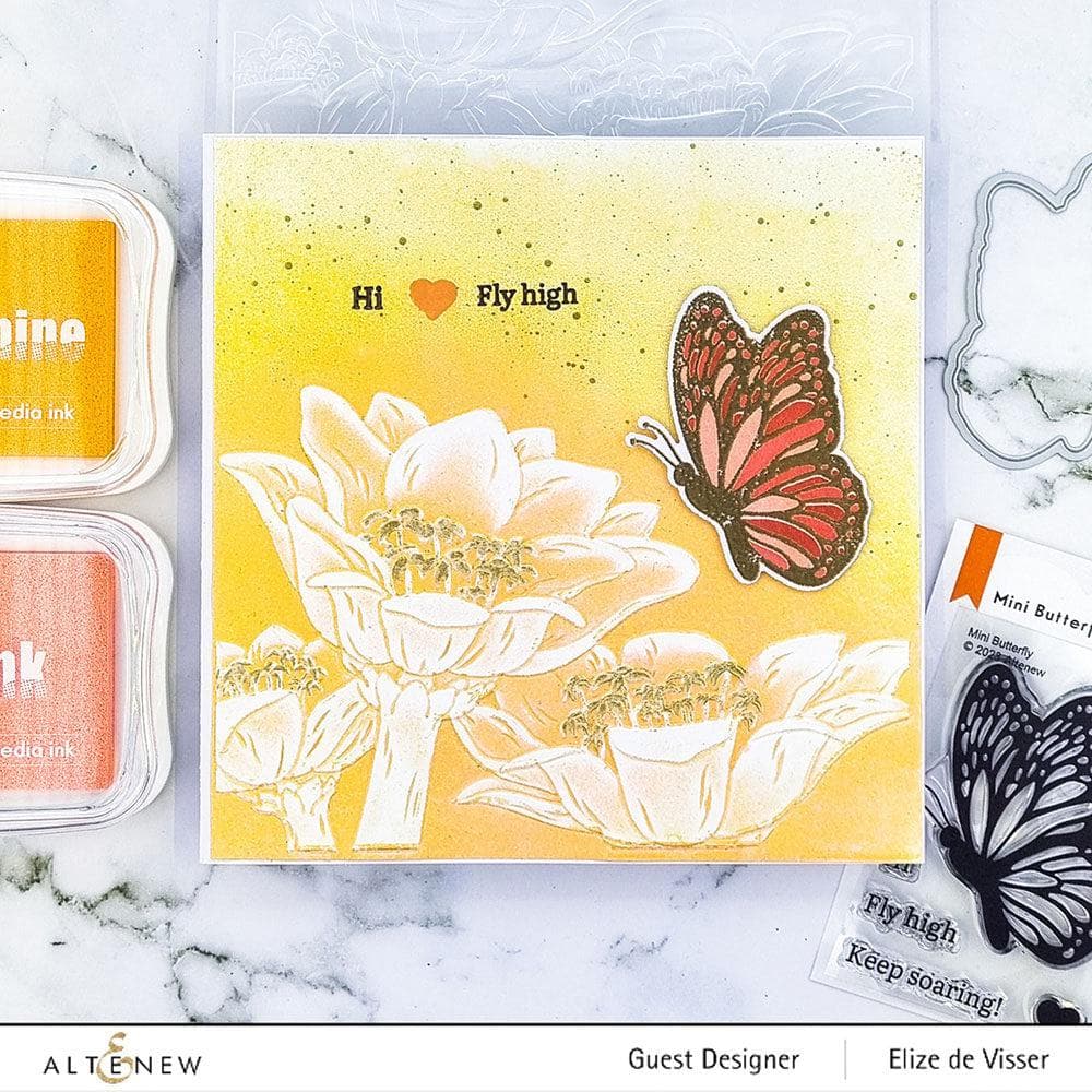 Part A-Glitz Art Craft Co.,LTD Embossing Folder Sweet Peruvian Zinnias 3D Embossing Folder