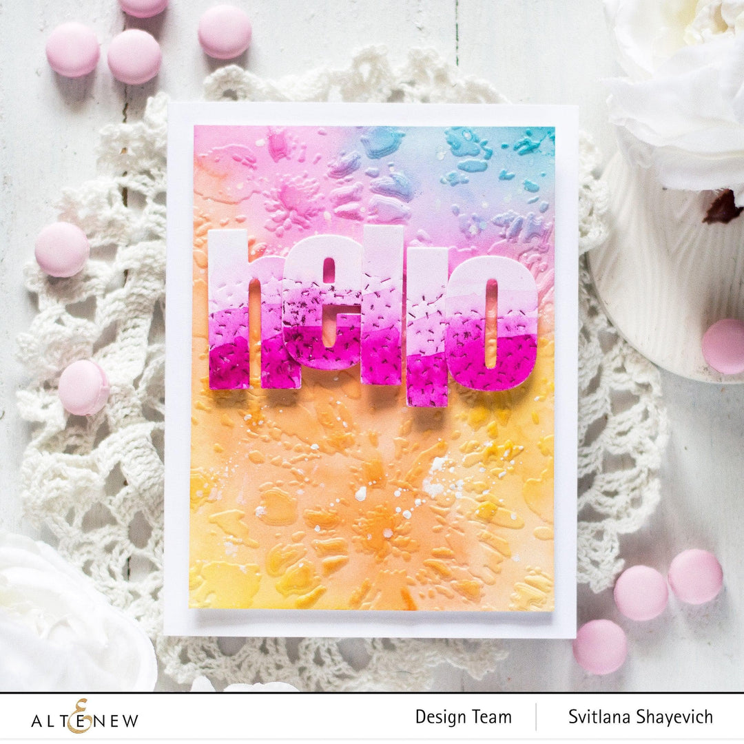 Part A-Glitz Art Craft Co.,LTD Embossing Folder Tie Dye 3D Embossing Folder