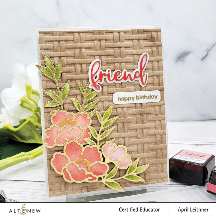 Part A-Glitz Art Craft Co.,LTD Embossing Folder Wicker Texture 3D Embossing Folder